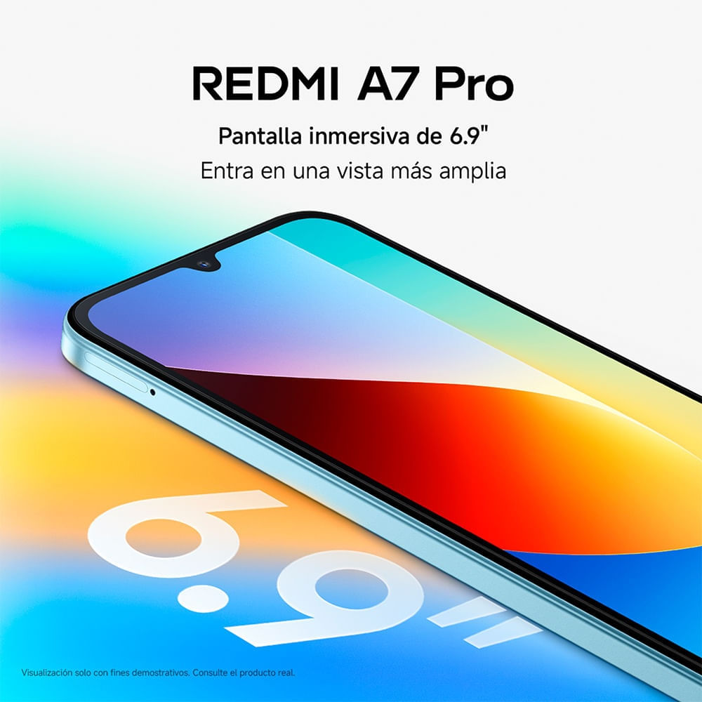 Imagen 2 del producto Celular Xiaomi Redmi A7 Pro 4G 64GB, 4GB RAM, cámara trasera 13MP y frontal 8MP, 6.9"", negro